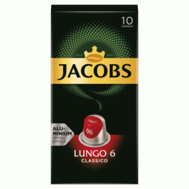 Jacobs Lungo 6 kávékapszula 10 db classico Nespresso ®kávégép kompatibilis termék