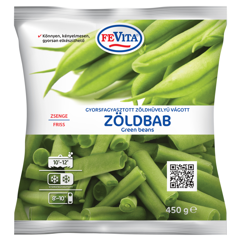 FeVita fagyasztott zöldhüvelyű vágott zöldbab 450 g