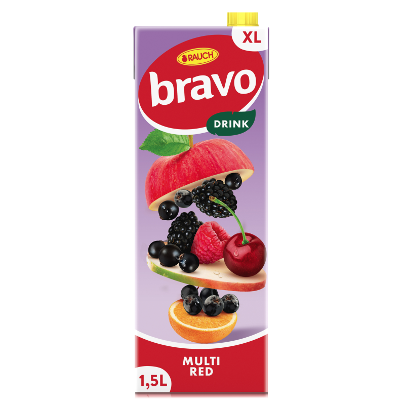 Rauch bravo gyümölcsital 1,5 l piros multi 12 %