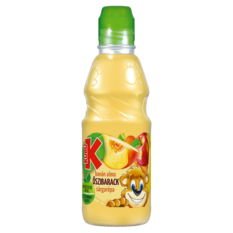 Kubu gyümölcs- és zöldséglé 0,3 l banán-alma-őszibarack-sárgarépa
