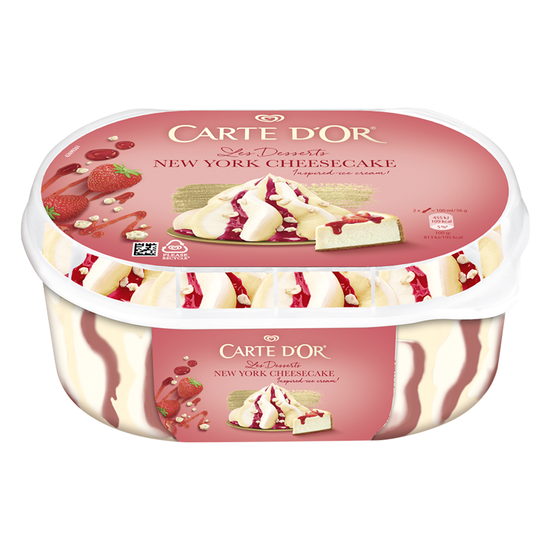 Carte d'Or jégkrém 825 ml epres sajttorta