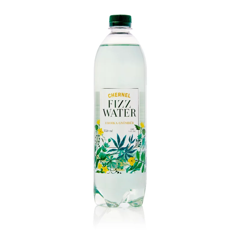 Chernel Fizz Water enyhén szénsavas üdítőital 0,75 l uborka-gyömbér