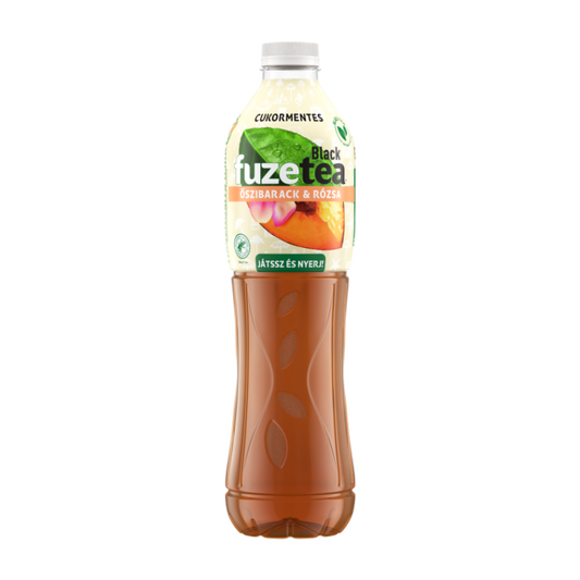 Fuzetea Zero fekete tea 1,5 l őszibarack-rózsaízű, édesítőszerekkel