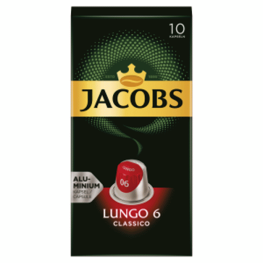 Jacobs Lungo 6 kávékapszula 10 db classico Nespresso ®kávégép kompatibilis termék