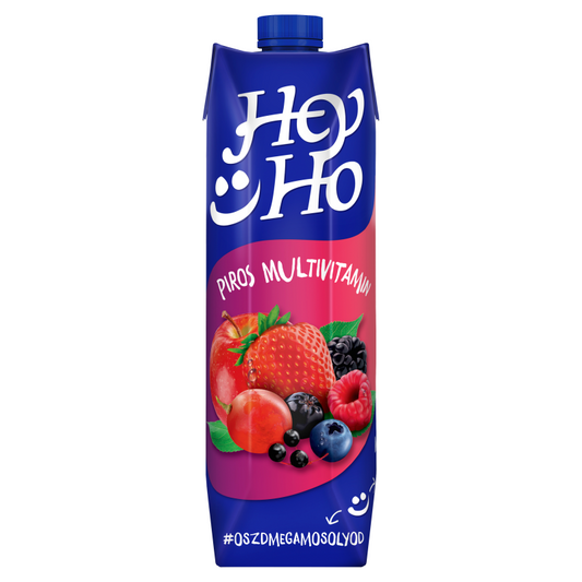 Hey-Ho gyümölcsital 1 l piros multivitamin 25%