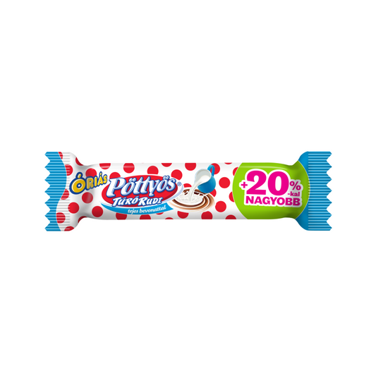 Pöttyös Óriás Túró Rudi 51 g +20%, tejbevonóval, natúr